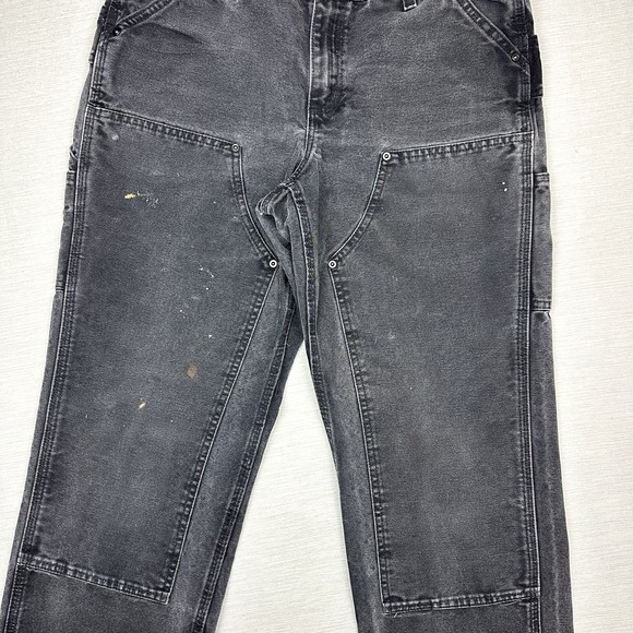 Vtg Y2K Carhartt Double Knee Carpenter Pants Womens 8 Relaxed Fit Black 32x29.5 - Picture 7 of 16